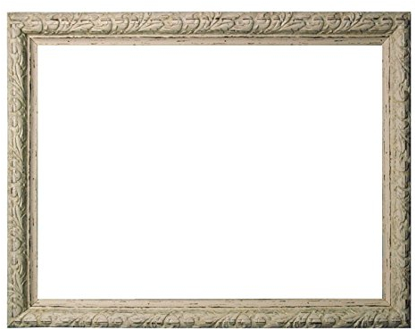 Barockrahmen weiß fein verziert, 337 AVO, Leerrahmen, 70x100 cm