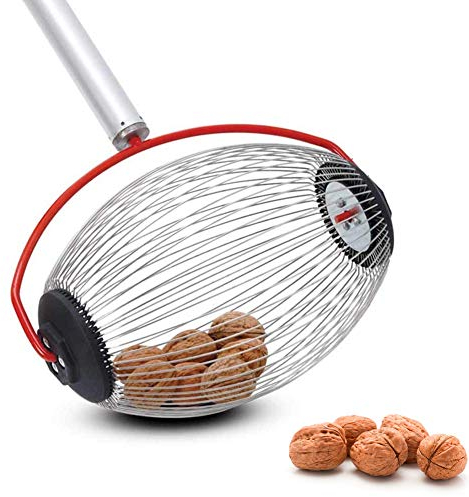 Rouleau Ramasse Noix Châtaignes Rouleau Ramasseur avec Tige Télescopique Collecteur De Rouleaux Panier De Collecte - La Plus Petite Machine À Cueillir des Fruits pour Les Noix, Les Pruneaux