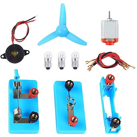Burnur Kit motore elettrico DC Circuit Kit educativo Montessori Learning Science Kit per bambini fai da te