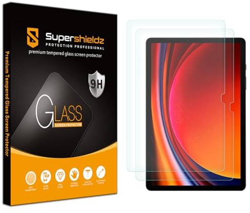 Supershieldz (2 Pack) Designed for Samsung Galaxy Tab S10 Lite / S10 FE / S9 FE (10.9 inch) / Tab S9 (11 inch) Screen Protector, (Tempered Glass) Anti Scratch, Bubble Free