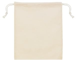 Pack de 10 bolsas de algodón de 110 grs. cierre con cordón de algodón, tamaño 25x30 cm. Siglo21publicidad