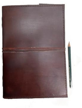 ROOGU Indien Klassik [L] * Leder Notiz- Gäste- Skizzenbuch Handmade in Indien – Glatt, B5 Format, Vintage Journal