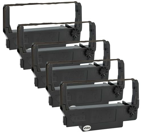 vhbw 5x Farbband Schriftband kompatibel mit Epson TM-U220B, TM-U220D, TM-U220A, TM-U210D, TM-U 220 Nadeldrucker, Bondrucker - Lila