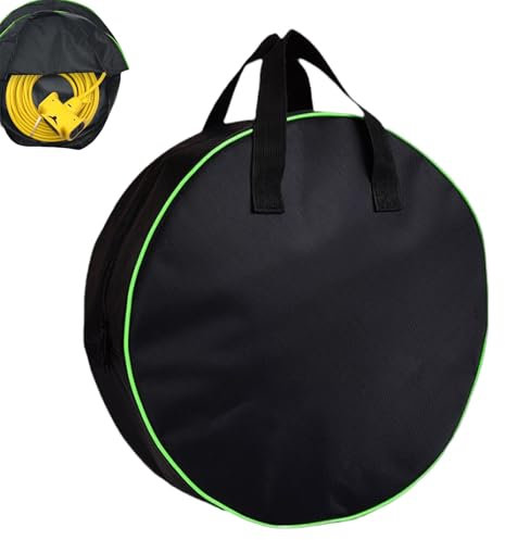 BPTZYLN Black Cable Bag - Waterproof, Heavy Duty Cable Tidy Ideal for Car, Caravan and Campervan Essentials Organizer