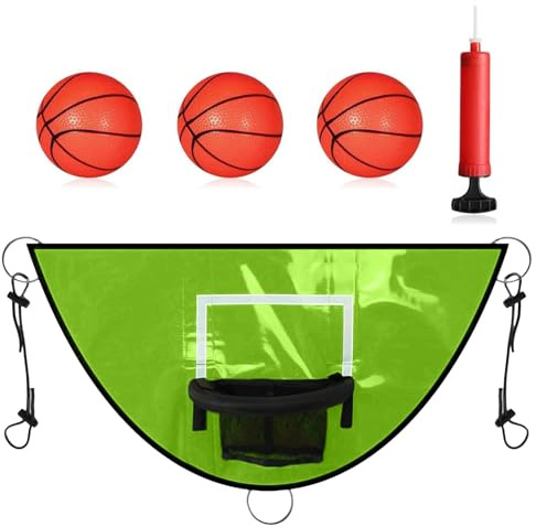 Basketkorgsset för studsmatta | Mångsidig vattentät basketkorg, solbeständig basketkorg med pump och boll för pojkar och flickor