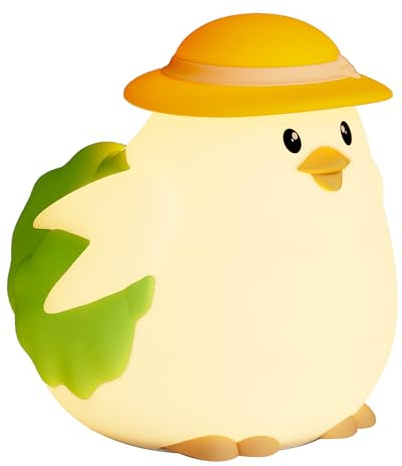K KASONIC Nuit Lumière pour Enfants, RGB Silicone Veilleuse pour Tout-Petits, Mignonne Lampe de Nuit Animale avec Contrôle Tactile, Lumières de Nuit pour Enfants pour Chambre à Coucher, Poussin