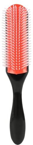 Annlpoy 1pcs Cepillo Pelo Rizado de 9 Hileras, cepillo pelo antitirones,cepillo curly rizos,Peine Antirrotura para Cabello Rizado, Cerdas de Nylon Suaves, Almohadilla de Goma Antiestática,para Todo T