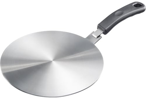Westmark Placa adaptadora de inducción – Placa adaptadora de inducción para hacer utensilios de cocina convencionales aptos para inducción, placa con mango – acero inoxidable, diámetro 28 cm
