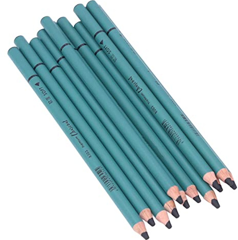 Annadue Flexibla Kolpennor 12-pack Mjukskrivande, Giftfria Konsttillbehör för Detaljteckning, Skissning, Skuggning och Målning, Professionella Kolskisspennor för Konstnärer