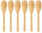 Joeji's Kitchen Juego de 6 cucharas de madera de bambú Kit de cuchara de madera de bambú Juego de utensilios de cocina madera de bambú resistentes elegantes y fáciles de limpiar