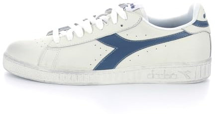 Diadora Unisex Game L Low Waxed Sneaker, Weiß/Blau, 41 EU