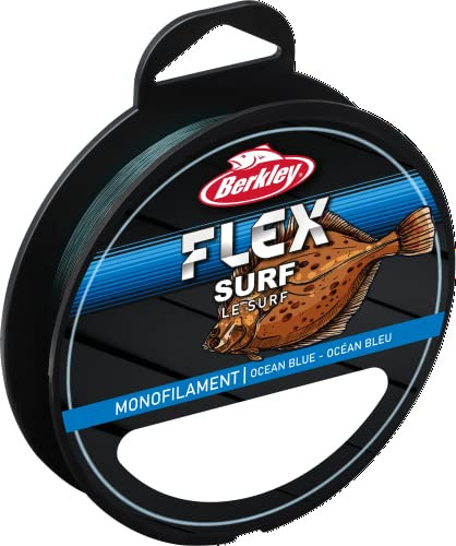 Berkley Flex SS-monofile-Brandungsschnüre – stark, wenig Drall, leicht zu knoten, sehr abriebfest, salzwasserfest – perfekt für den Salzwasserangler!, ozeanblau