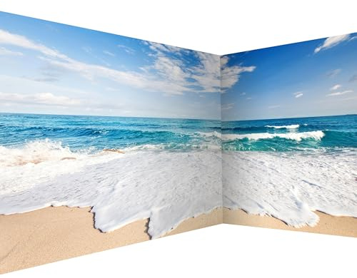 murando - Photo Wallpaper Beach & Sea 550x250 cm / 216 x 98 - Non-Woven Premium Corner Art Print Fleece Wall Mural Decoration Poster Picture Design Modern - Nature Landscape Ocean c-B-0035-a-b