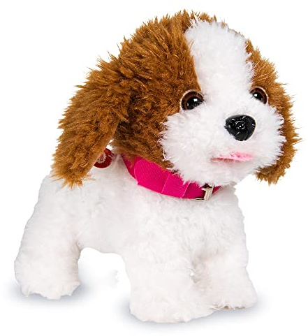 WEofferwhatYOUwant Cane Robot Teddy – Peluche Goldendoodle Interattivo, 12 Comandi Vocali Inglesi, Cammina, Abbaia, Canta, Balla, Flessioni, Striscia, Giocattolo Educativo Bambini 3+ Anni