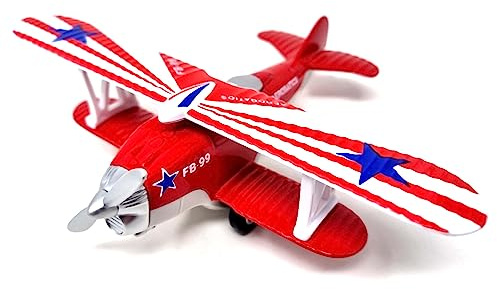 PLAYJOCS GT-8158 Aerobatic Aircraft Avion en métal et plastique, jouet pour enfants et collectionneurs.