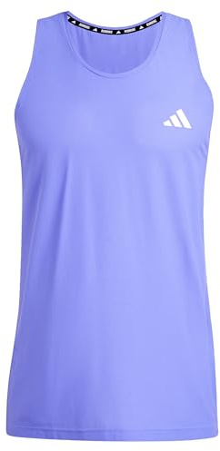adidas Men's Own The Run Tank Top, Semi Cobalt Blue, S