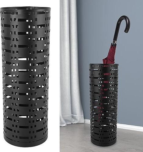 EIMSOAH Portaombrelli in Metallo, Impermeabile, Salvaspazio, Antiruggine, Design Cavo, Portaombrelli Rotondo in Metallo, per Ingresso, Ufficio e Casa, EIMSOAHbk9pc6xqdg