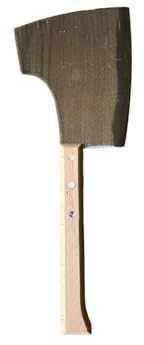 Generico MANNAIA MACELLAIO 1,500 KG TIPO GENOVA IMPUGNATURA MANICO LEGNO LUNGO 51 CM TOTALE