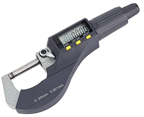 Micrometro Elettronico Digitale 0,001 Mm Micrometro Esterno Calibro 25-50 Mm Accessori Professionali (Akozonrvsgnuge0z-11)