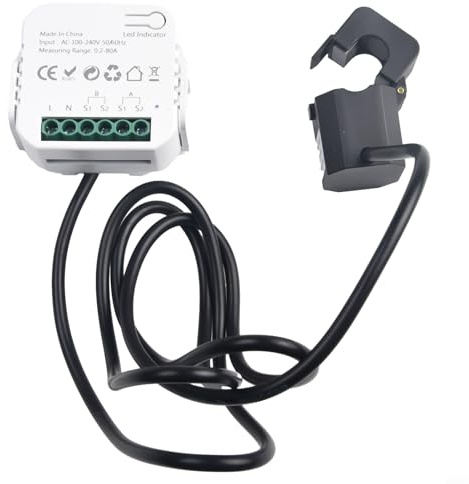 Compteur d'énergie intelligent, pour compteur d'électricité solaire bidirectionnel Zigbee avec pince, moniteur d'alimentation WiFi 2 canaux CA 110/240 V (1 canal)
