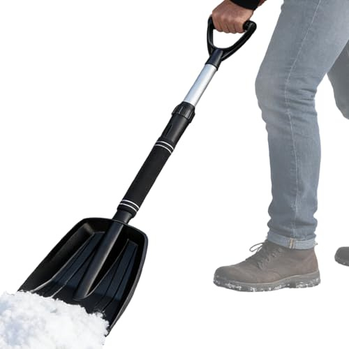 Pala de nieve con mango ergonómico resistente para senderos de jardín, pasarelas, entradas, puertas de garaje