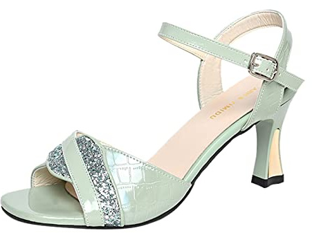 Elegantes sandalias peep-toe con tacón de hebilla, sandalias de tiras para mujer con tacón beige chic sandalias de tacón bloque sandalias duraderas sandalias de fiesta sandalias de noche sandalias