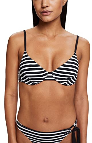 ESPRIT Bikini Top with Unpadded Underwired Cups, Black, 38 / 75D