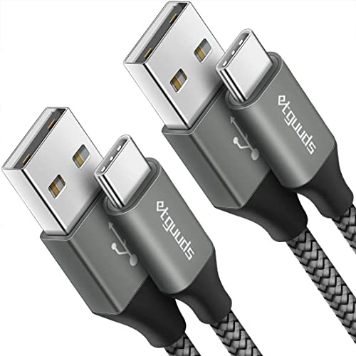 etguuds USB to USB C Cable 2ft, 2-Pack USB A to USB C Charger Cord Type C