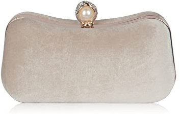 CORIOS Bolso Fiesta para Mujer Brillante Bolso de Noche Bolsa de Cadena Boda Cartera de Mano Bolso de Hombro Elegante Bolso Bandolera para Fiesta de Graduación Banquete Boda Albaricoque