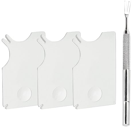 Zeckenzange Set, Zeckenkarte mit Lupe, Zeckenzange, Enthält 3 Zeckenkarten mit Kurzbeschreibung und 1 Zeckenentferner aus Metall, Zeckenzangen-Werkzeugsatz für Menschen, Kinder, Hunde und Katzen