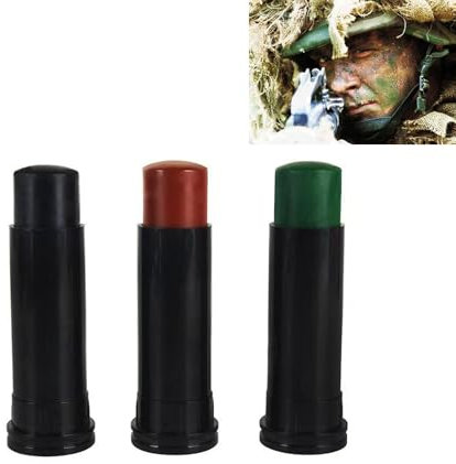 Dyceittdia 3 PCS Camouflage Face Paint Sticks Kit, Bastoncini di Pittura per Il Viso Mimetici, Vernice ad olio Mimetica per Esterni, Mimetizzazione Militarizzata, face paint (03)