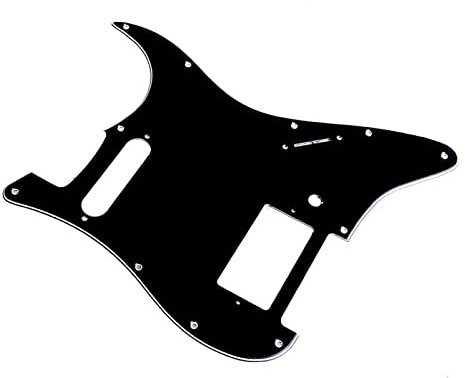 Saccgt 3 Ply Black Guitar Pickguard for HS Single Humbucker Metal, Width: app.25.8cm/10.16in