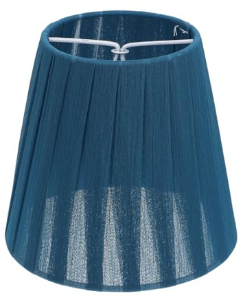 Angoily Abat-Jour Bleu Nordique Moderne En Tissu 5.51 Pouces Clip-Bubble Anti-Poussière Pour Lampe De Bureau Salon Chambre Facile À Installer
