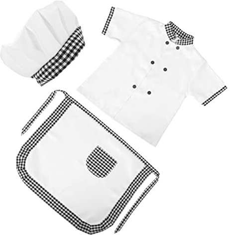 Healeved Uniforme De Cocinero Para Disfraz De Chef Delantal y Gorro De Rol Para Cocinar