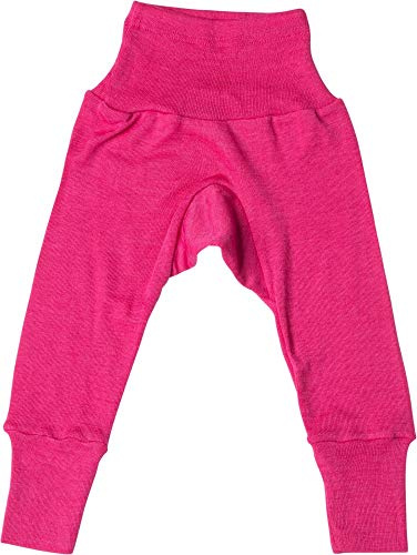 Cosilana, Pantalón para bebé con cintura de 70% lana y 30% seda, Color rosa., 98 cm-104 cm