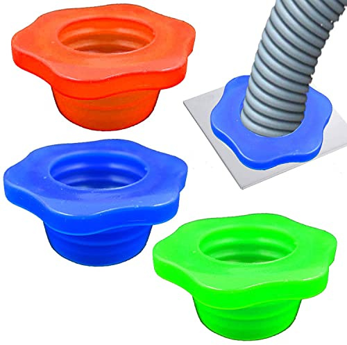 3 Pack Silicone Drain Pipe Seal Plug for Washing Machine Hose, 2.36 x 1.50 Inch,for Kitchen, Laundry, Bathroom & Bathtub Sewer Pipe, Leak-Proof & Odor Blocking Silicone Sealing Ring
