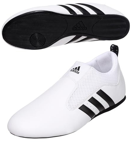 adidas Contestant Pro Ultralight Martial Arts Kung Fu Taekwondo Indoor Mat Training Shoes - White Black - Size 7 (250mm)