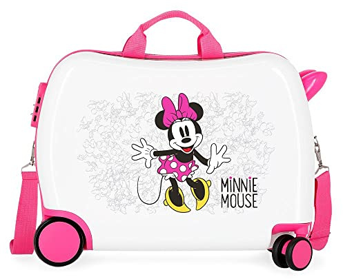 Disney Enjoy the Day Valigia per Bambini, 38 cm, Bianco