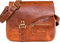 ALMADIH Premium Leder Umhängetasche Damen mit 2 Hauptfächer - MIKI kompakte Ledertasche Damen Handtasche Schultertasche Freizeittasche Bürotasche Abendtasche Messenger Business Tasche braun (MIKI BD)