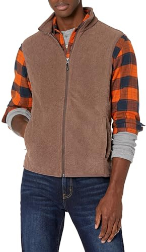 Amazon Essentials Uomo Gilet in Pile con Cerniera Integrale (Disponibile in Taglie Big & Tall)