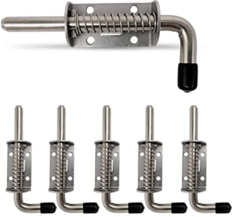 6 Pack 304 Steel 5 Spring Latch Pin for Trailer Gate Door Cabinet Lock