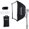 Aputure Light Box 4545 Bowens Mount Square Softbox with Honeycomb Grid for Amaran 60X S 60D S Amaran 200X S 100X S Series