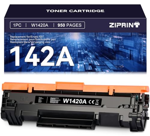 ZIPRINT 142A W1420A W1420X Toner Ersatz für HP142A W 1420A W 1420X für HP Laserjet MFP m140we MFP m110we MFP m140w m139we m139w (1 schwarz, kein Chip)