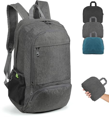 TANTOMI Wanderrucksack Ultraleicht Faltbarer Rucksack Klein, Packable Tagesrucksäcke Trekkingrucksack Outdoor Sportlich Leicht Backpack Travel Daypack für Damen Herren