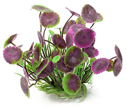 Milisten Planta Acuario Artificial Loto Morado 5.51X1.96X2.36 Pulgadas Decoración Pecera Plástico No Tóxico para Agua Dulce Y Salada