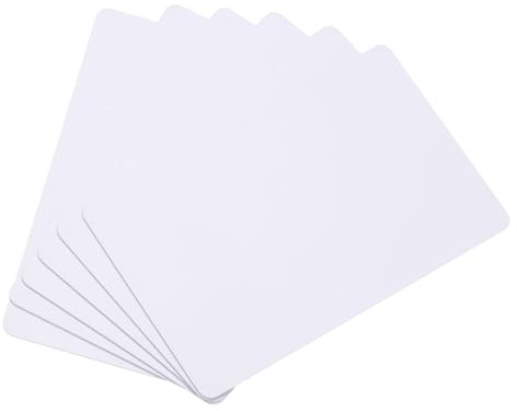QUARKZMAN 10Pcs Tarjetas de PVC en Blanco Plástico Cr80 30 Mil en Blanco | Impermeables para Identificación, Tarjetas de Crédito, Credenciales, Impresora, Blanco