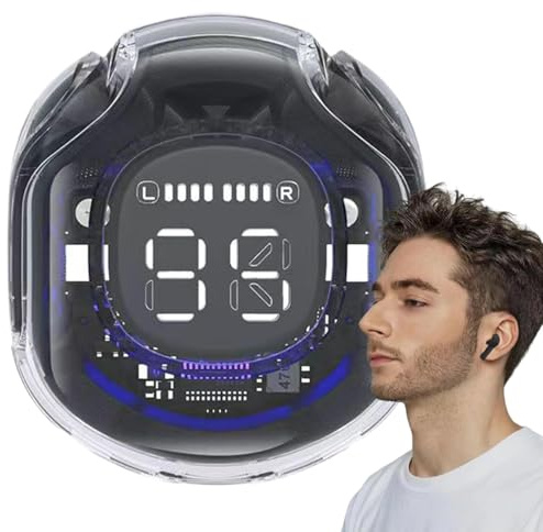 Auriculares inalámbricos con cancelación de ruido, auriculares intrauditivos inalámbricos, Auriculares in-ear con pantalla digital, 5.3 Auriculares deportivos con cancelación de ruido para