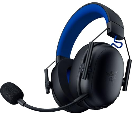 Razer BlackShark V3 X HyperSpeed for PlayStation - Kabelloses E-Sport Headset - Ultra leicht 270 g - Triforce 50 mm Treiber - Abnehmbares Mikrofon - HyperSpeed 2,4 GHz & Bluetooth - PS5/PC | Schwarz