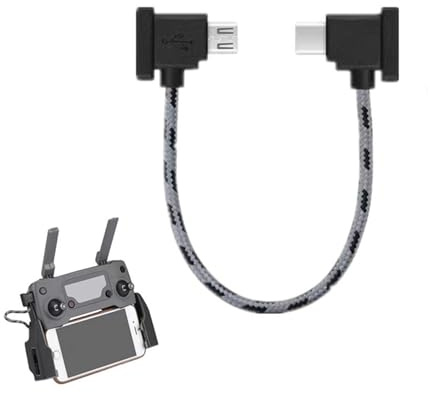 Cavo di controllo remoto USB-C a Micro USB, 15 cm, 10 W, cavo dati intrecciato, cavo di trasferimento dati per droni, tipo C a micro USB, compatibile con Mini SE/Mavic Mini/Air/2 Pro