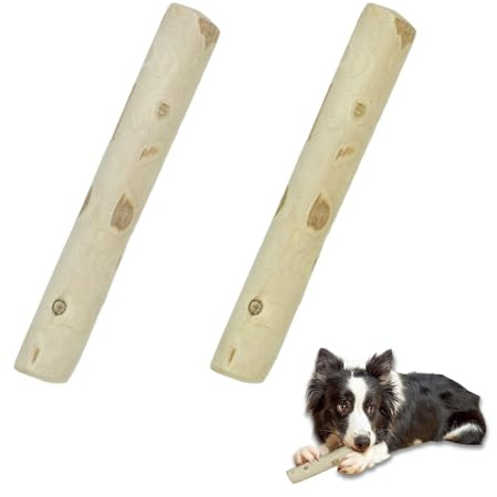 KLINNA 2 ossa da masticare per cani in legno di caffè, ossa di legno come giocattolo per cani per la cura dei denti naturale e l'occupazione, legno da masticare robusto per cuccioli e cani di piccola